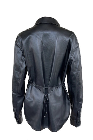 Vegan Leather Shacket - Elysian Couture
