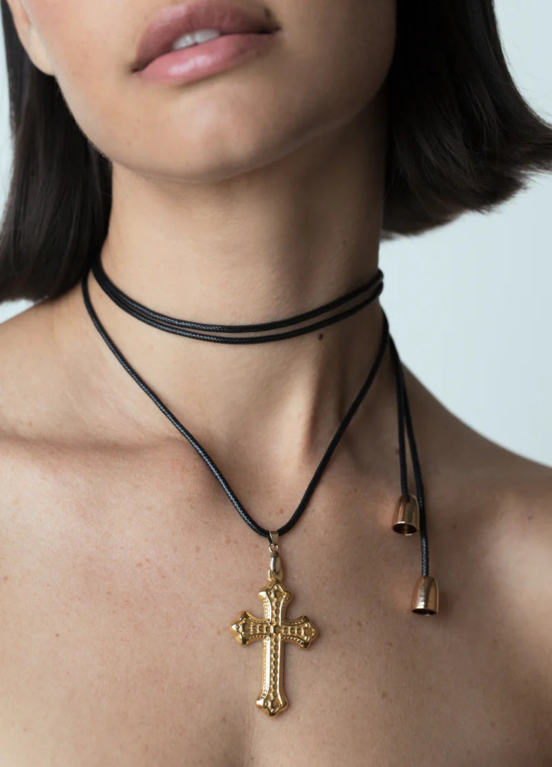 Drew Cross Necklace - Elysian Couture