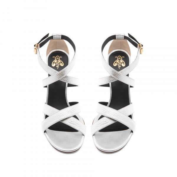 Michelle Silver Heel - Elysian Couture