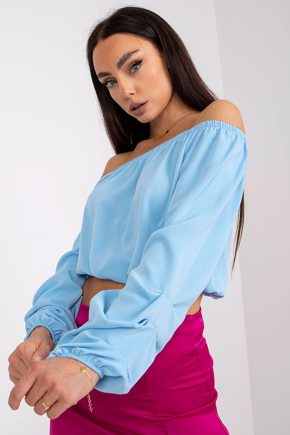 Skye Shoulder Cut Blouse - Elysian Couture